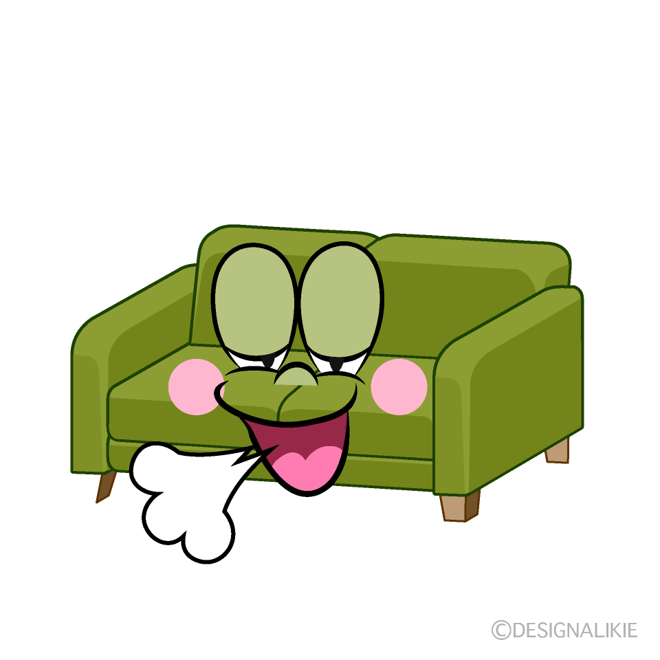 Relaxing Sofa Cartoon Character Image