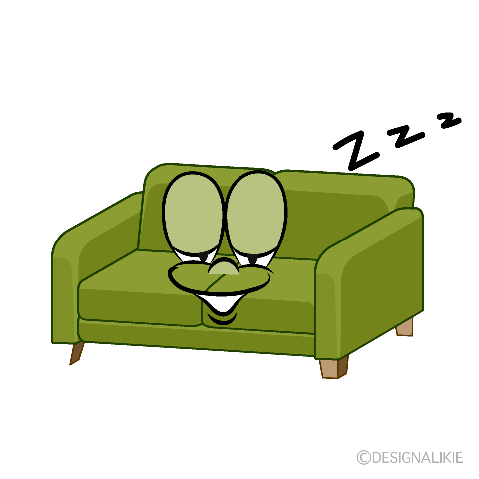 Sleeping Sofa Cartoon Character Image