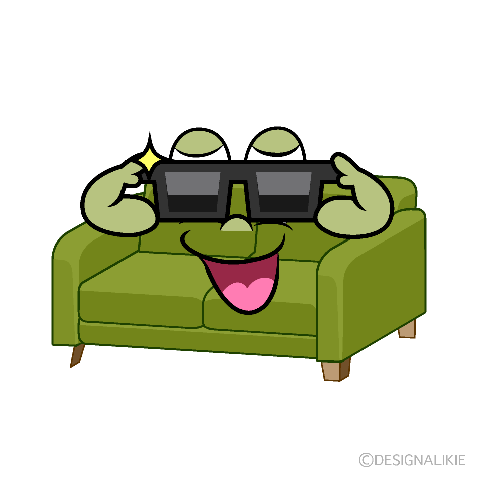 Cool Sofa Cartoon Character Image