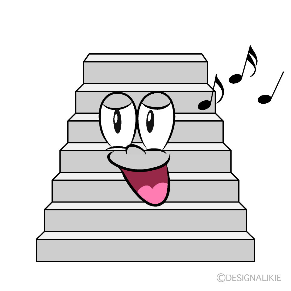 Singing Stairs Cartoon Character Image