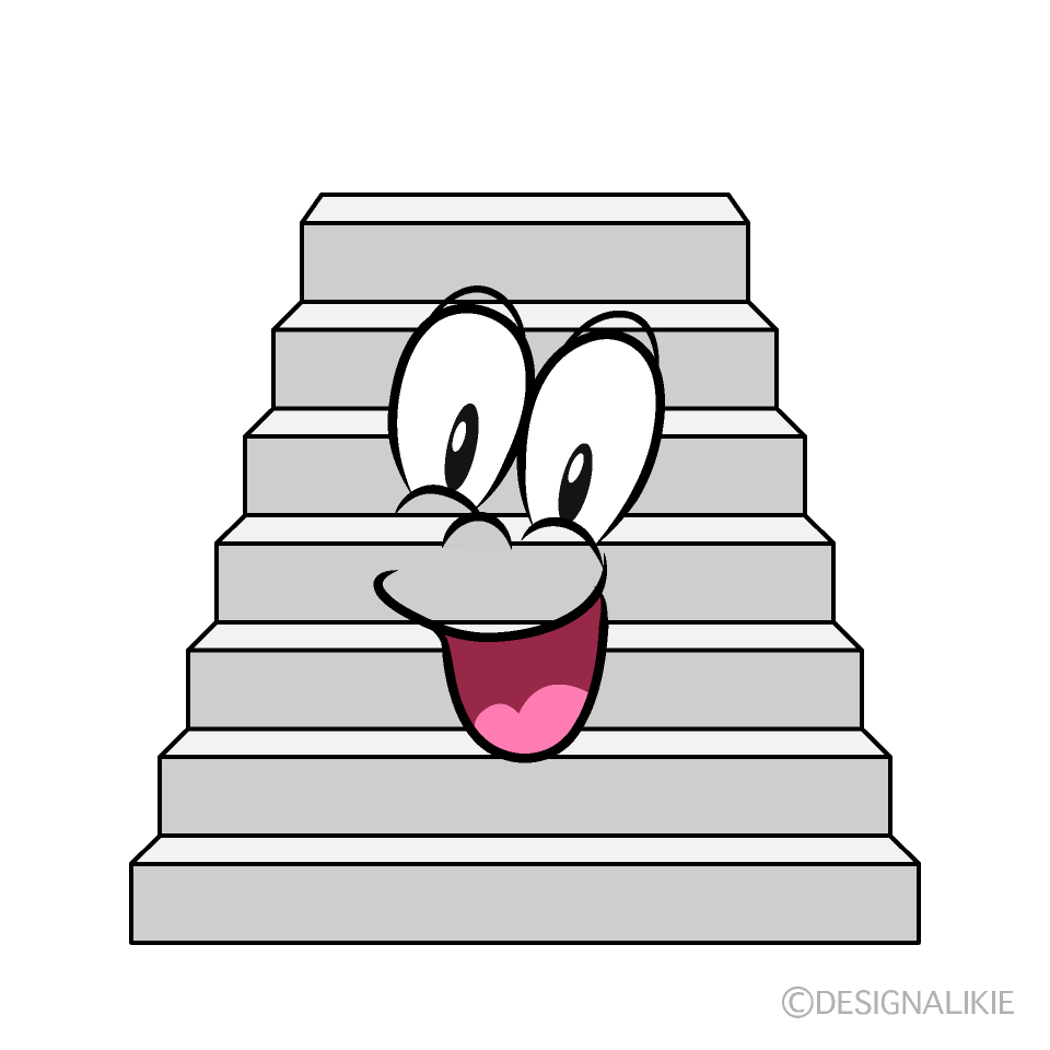 Surprising Stairs Cartoon Character Image