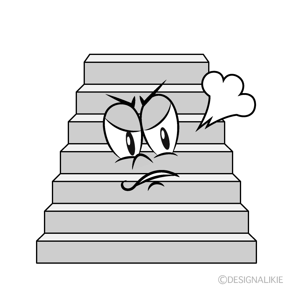 Angry Stairs Cartoon Character Image