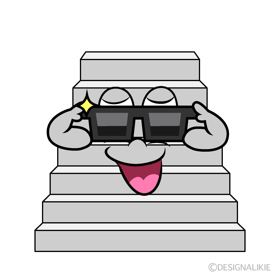 Cool Stairs Cartoon Character Image