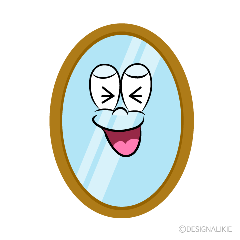 Laughing Mirror Cartoon Character Image