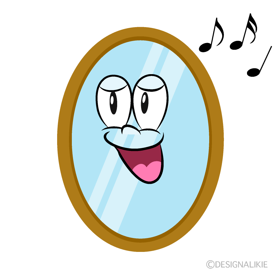 Singing Mirror Cartoon Character Image