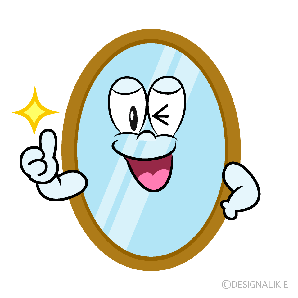 Thumbs up Mirror Cartoon Character Image