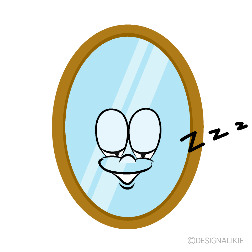 Sleeping Mirror Cartoon Character Image