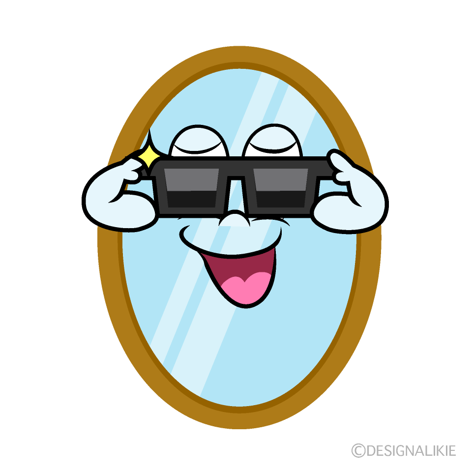 Cool Mirror Cartoon Character Image