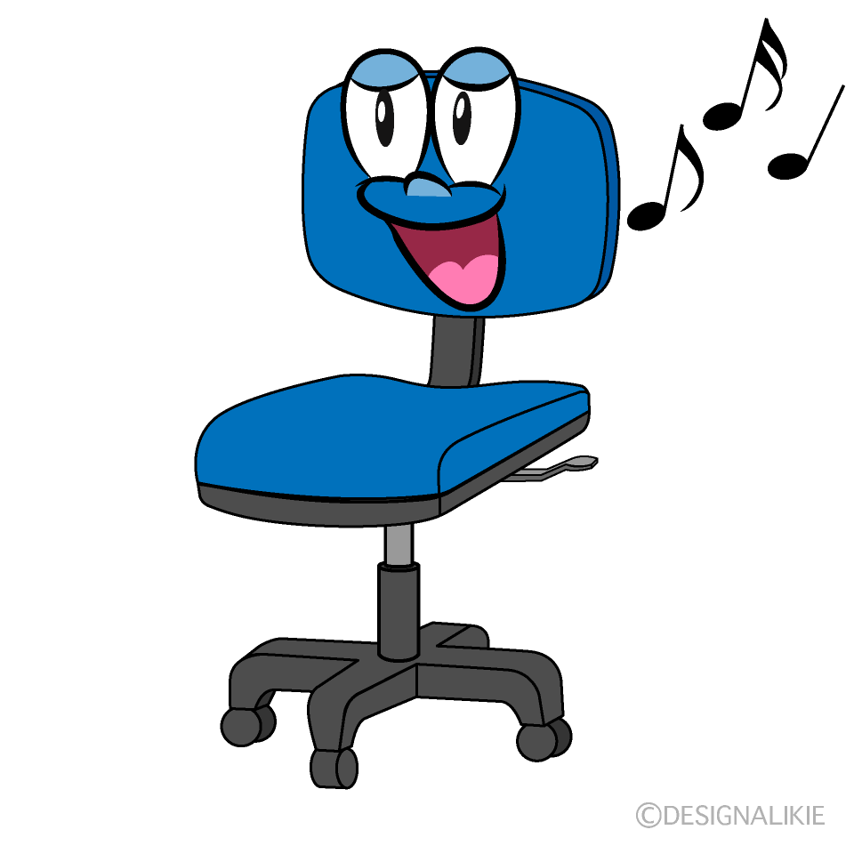 Singing Desk Chair Cartoon Character Image