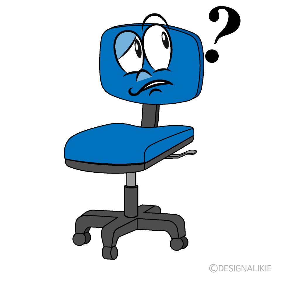 Thinking Desk Chair Cartoon Character Image