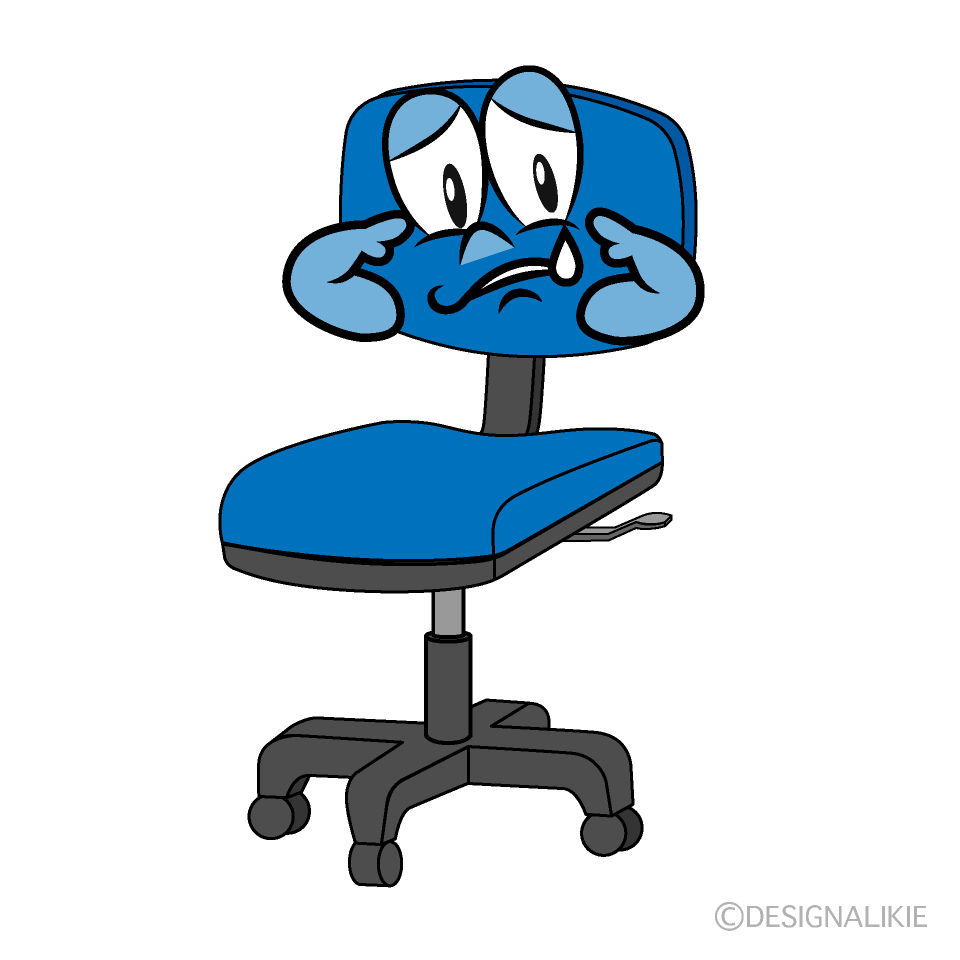 Sad Desk Chair Cartoon Character Image