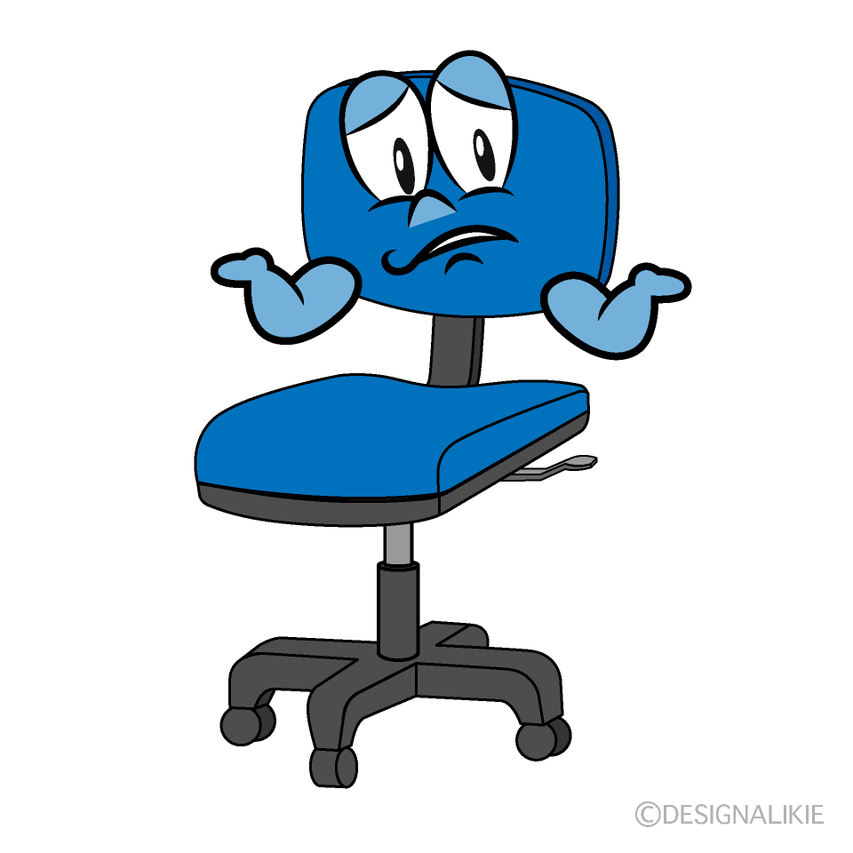 Troubled Desk Chair Cartoon Character Image