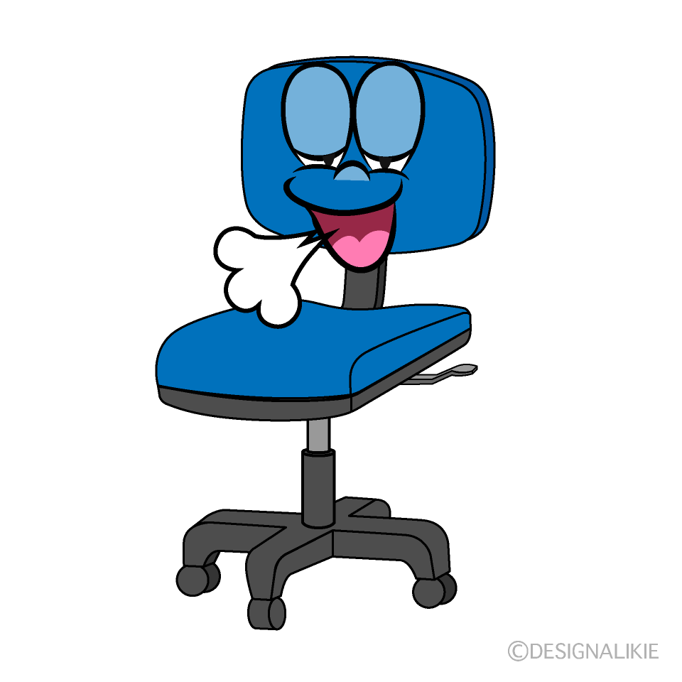 Relaxing Desk Chair Cartoon Character Image