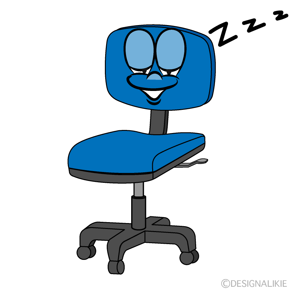 Sleeping Desk Chair Cartoon Character Image