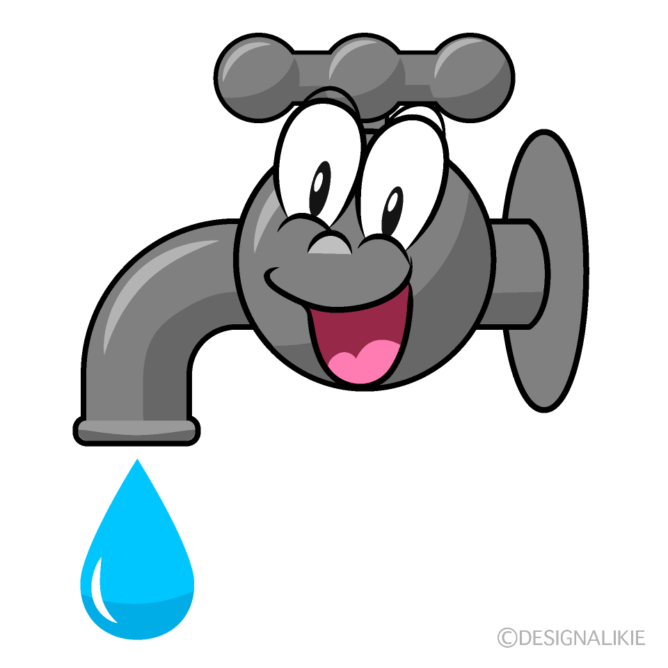 Surprising Faucet Cartoon Character Image