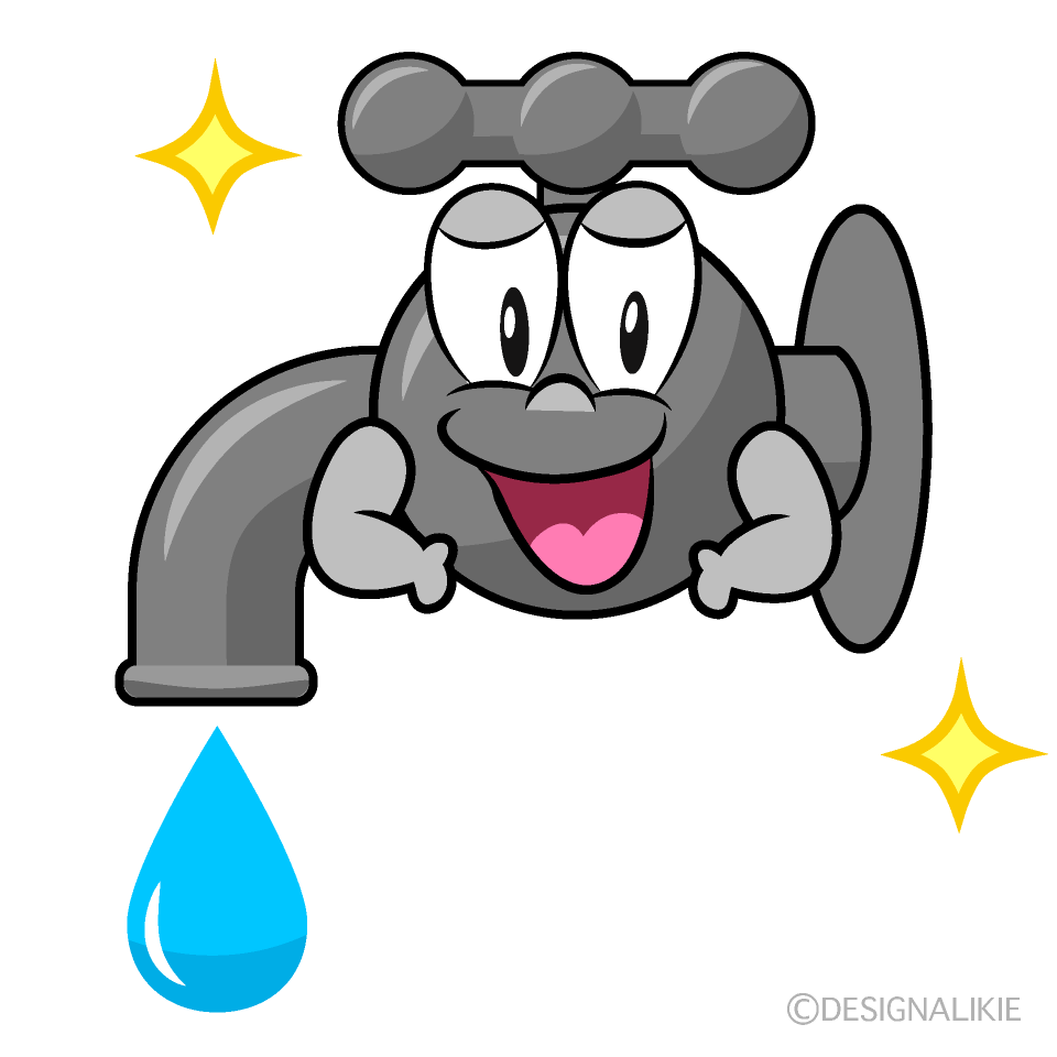 Glitter Faucet Cartoon Character Image