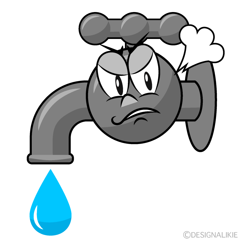 Angry Faucet Cartoon Character Image