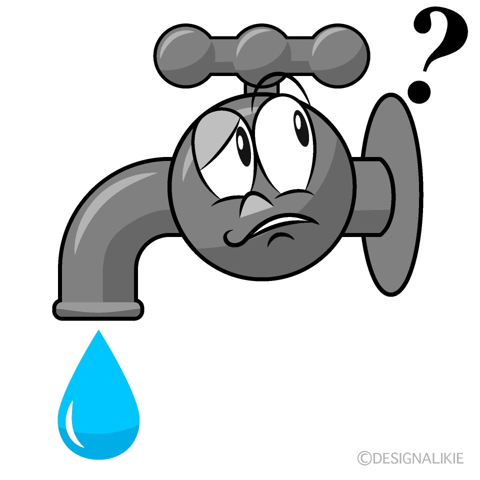 Thinking Faucet Cartoon Character Image