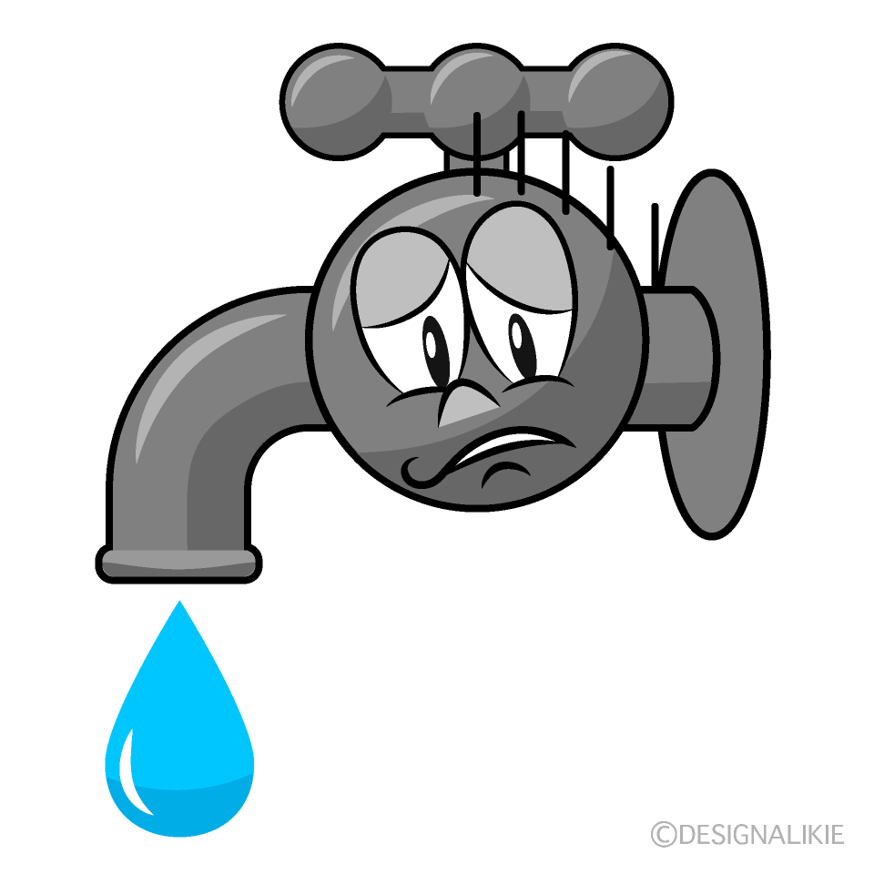 Depressed Faucet Cartoon Character Image