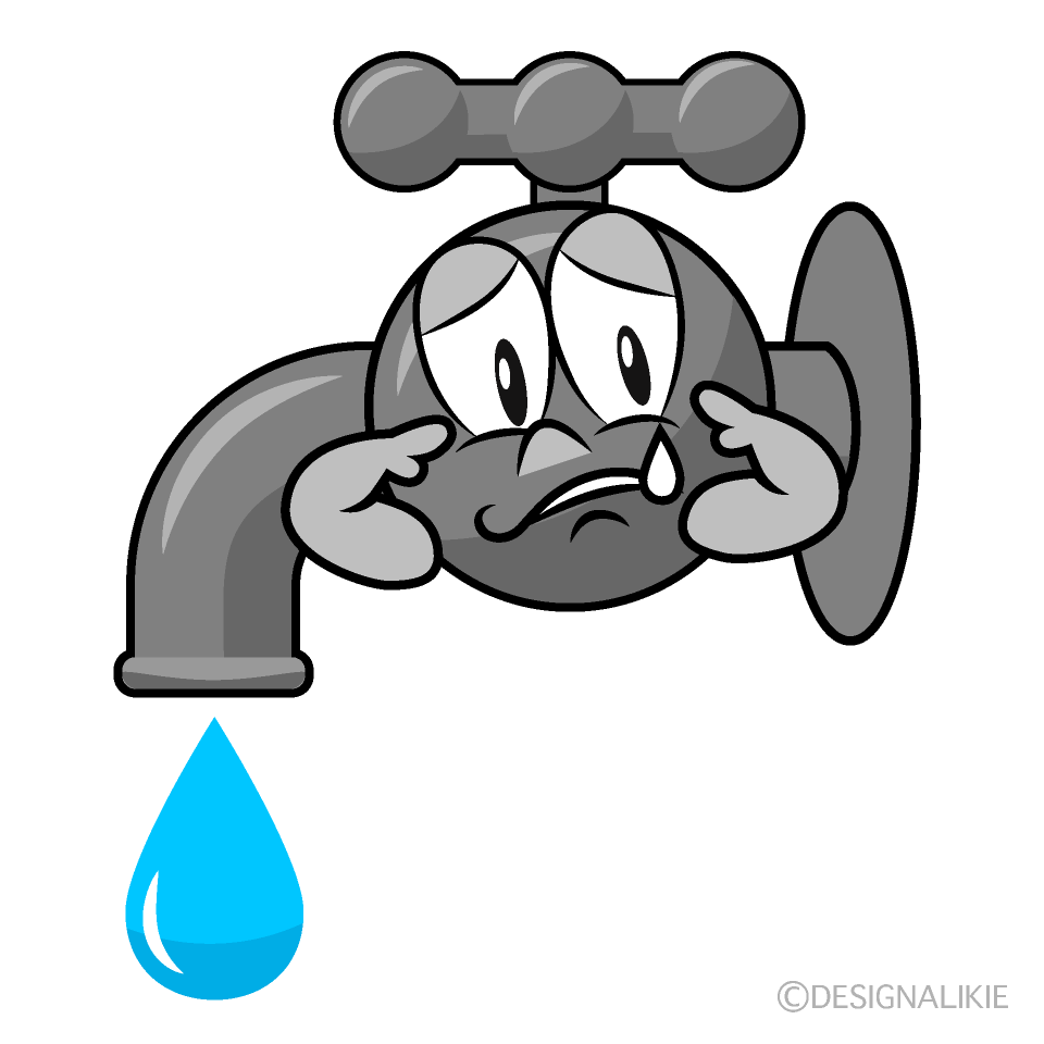 Sad Faucet Cartoon Character Image