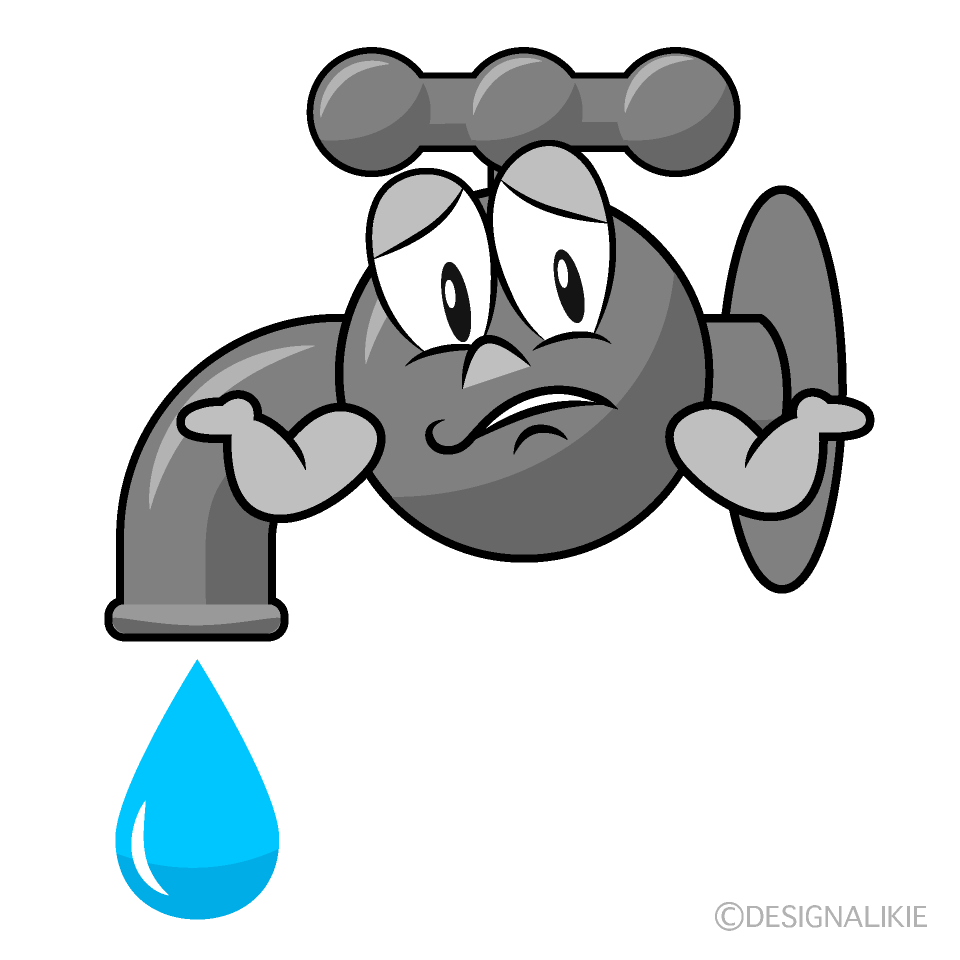 Troubled Faucet Cartoon Character Image