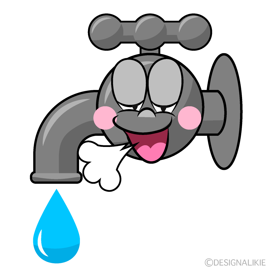 Relaxing Faucet Cartoon Character Image