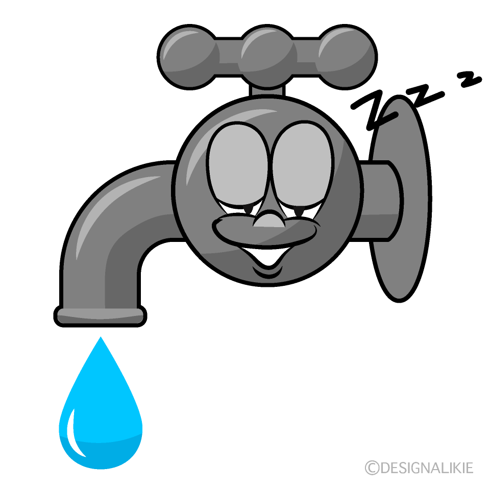 Sleeping Faucet Cartoon Character Image