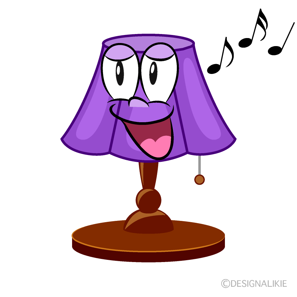 Singing Lamp Cartoon Character Image