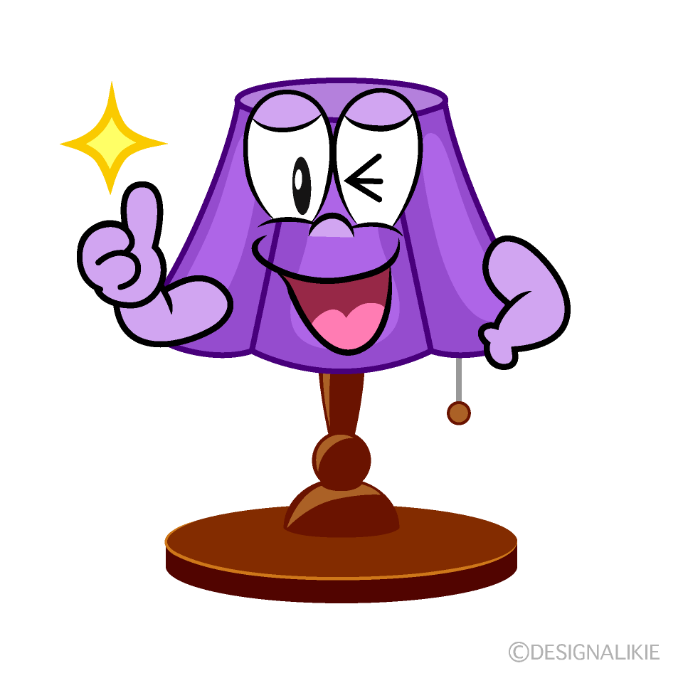 Thumbs up Lamp Cartoon Character Image