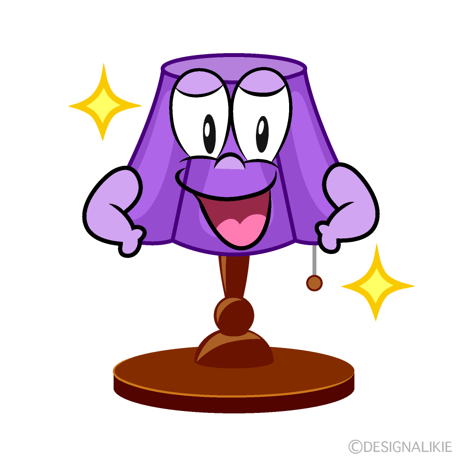 Glitter Lamp Cartoon Character Image