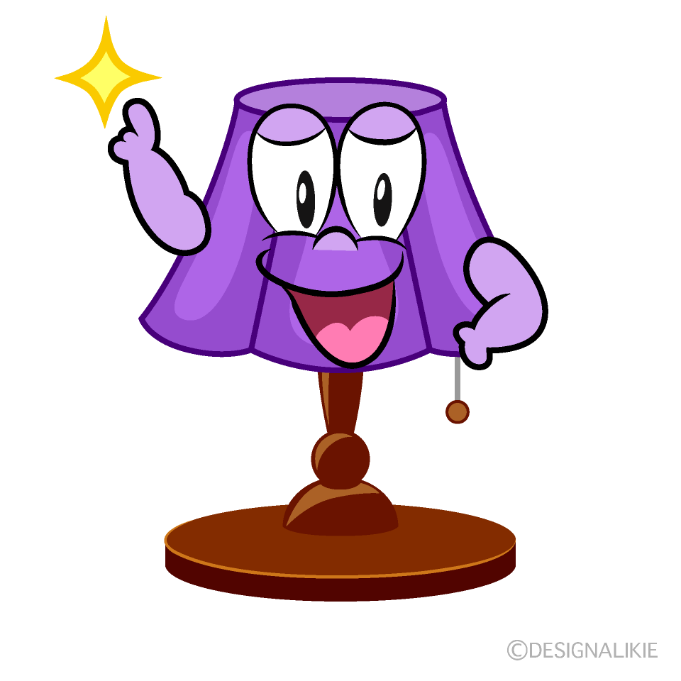 Posing Lamp Cartoon Character Image