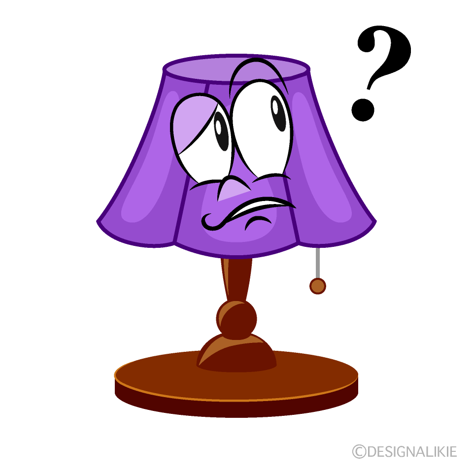 Thinking Lamp Cartoon Character Image