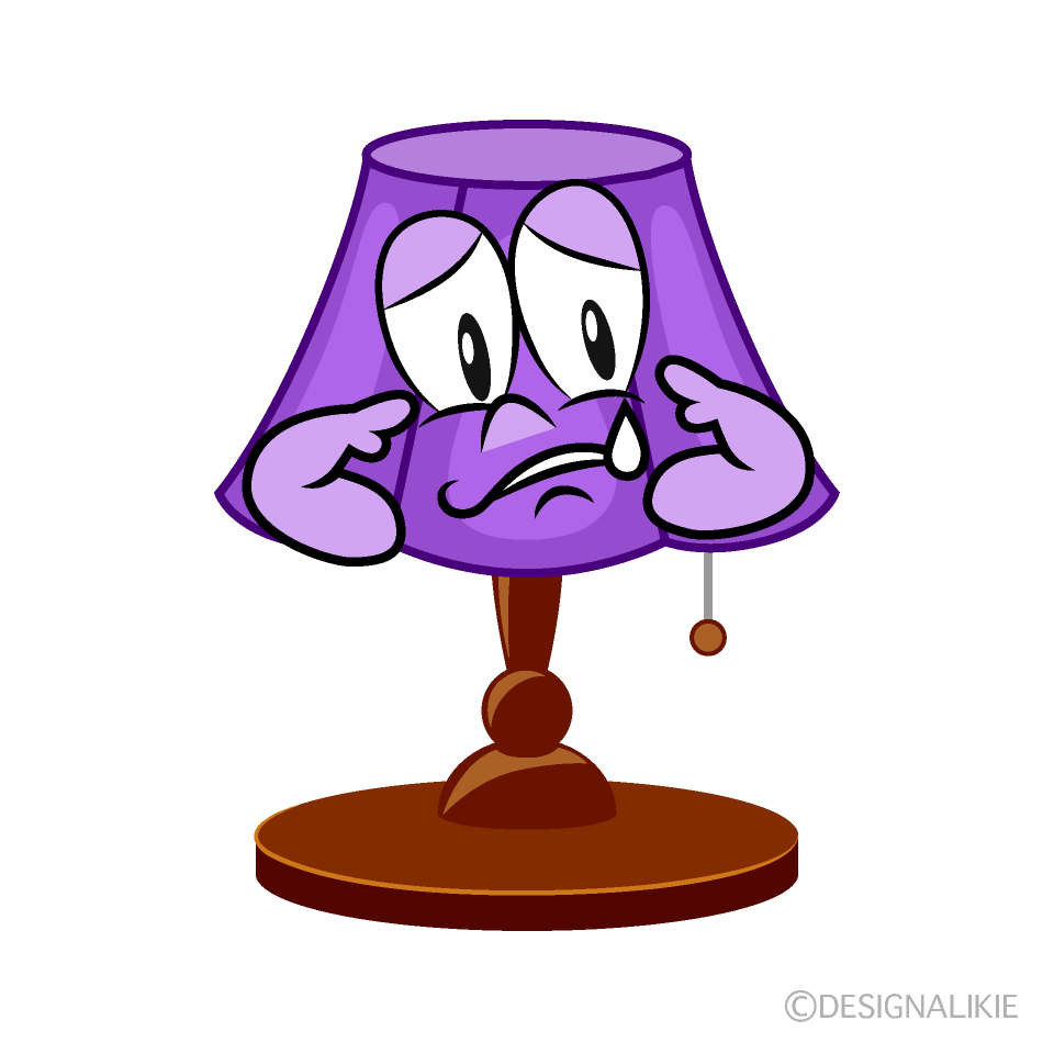 Sad Lamp Cartoon Character Image