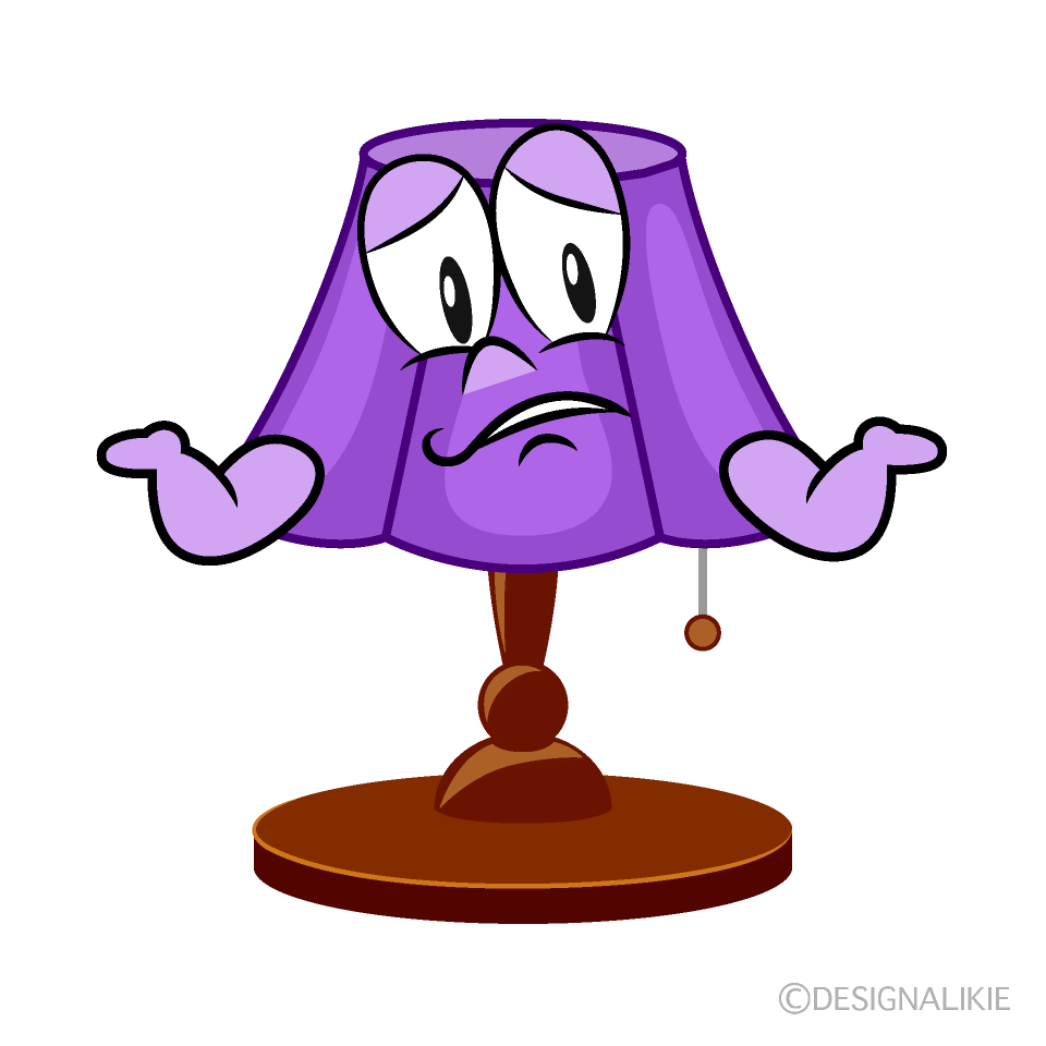 Troubled Lamp Cartoon Character Image