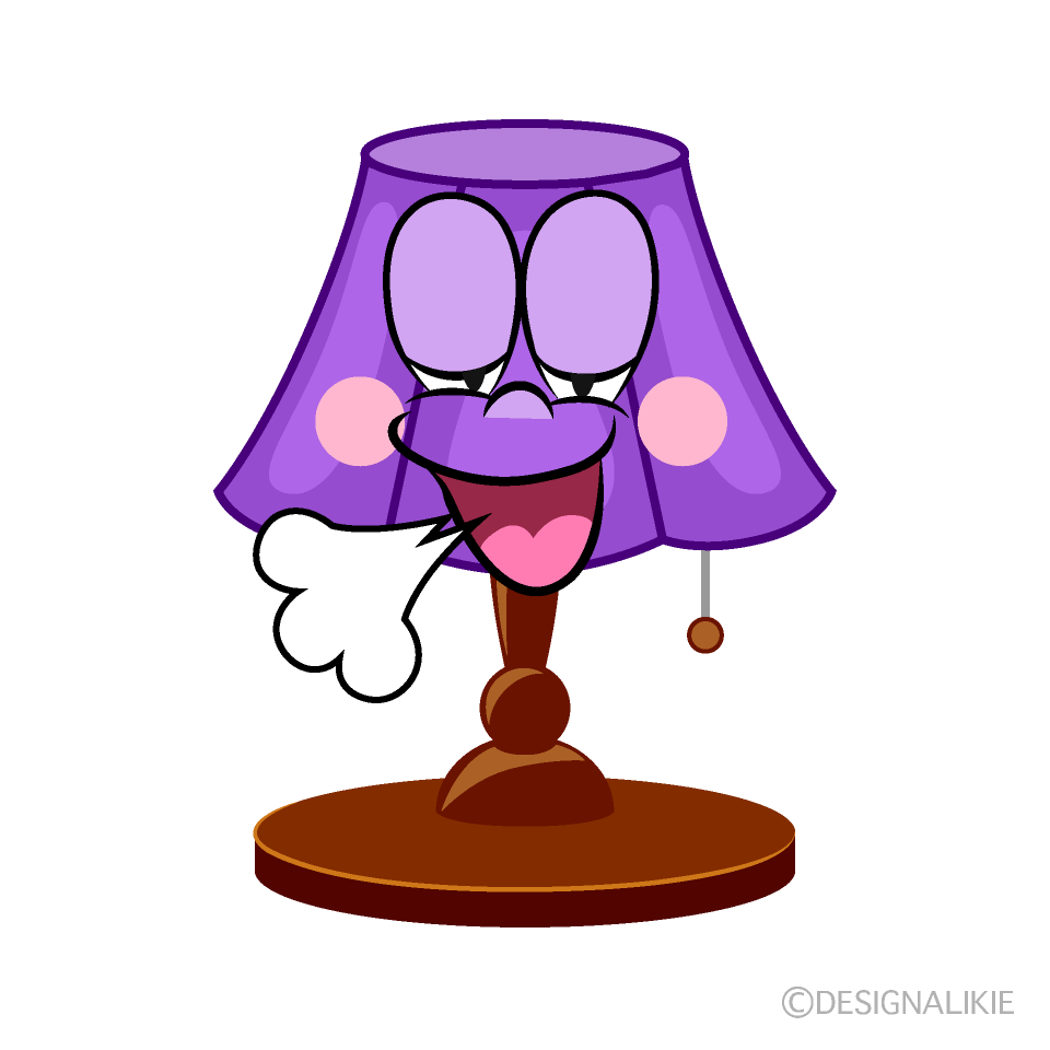 Relaxing Lamp Cartoon Character Image