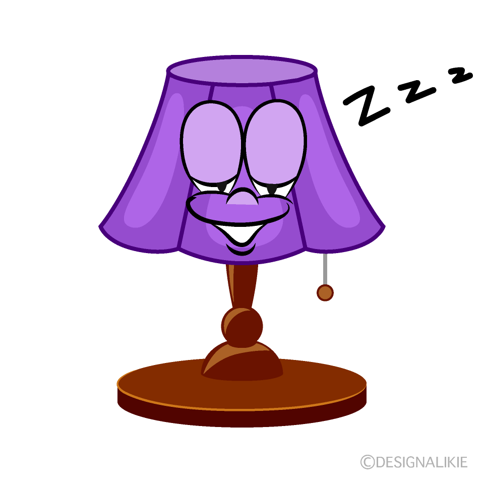 Sleeping Lamp Cartoon Character Image