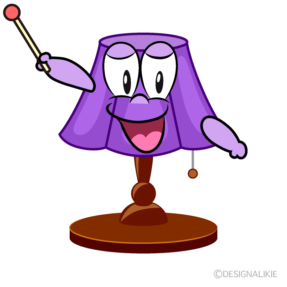 Speaking Lamp Cartoon Character Image