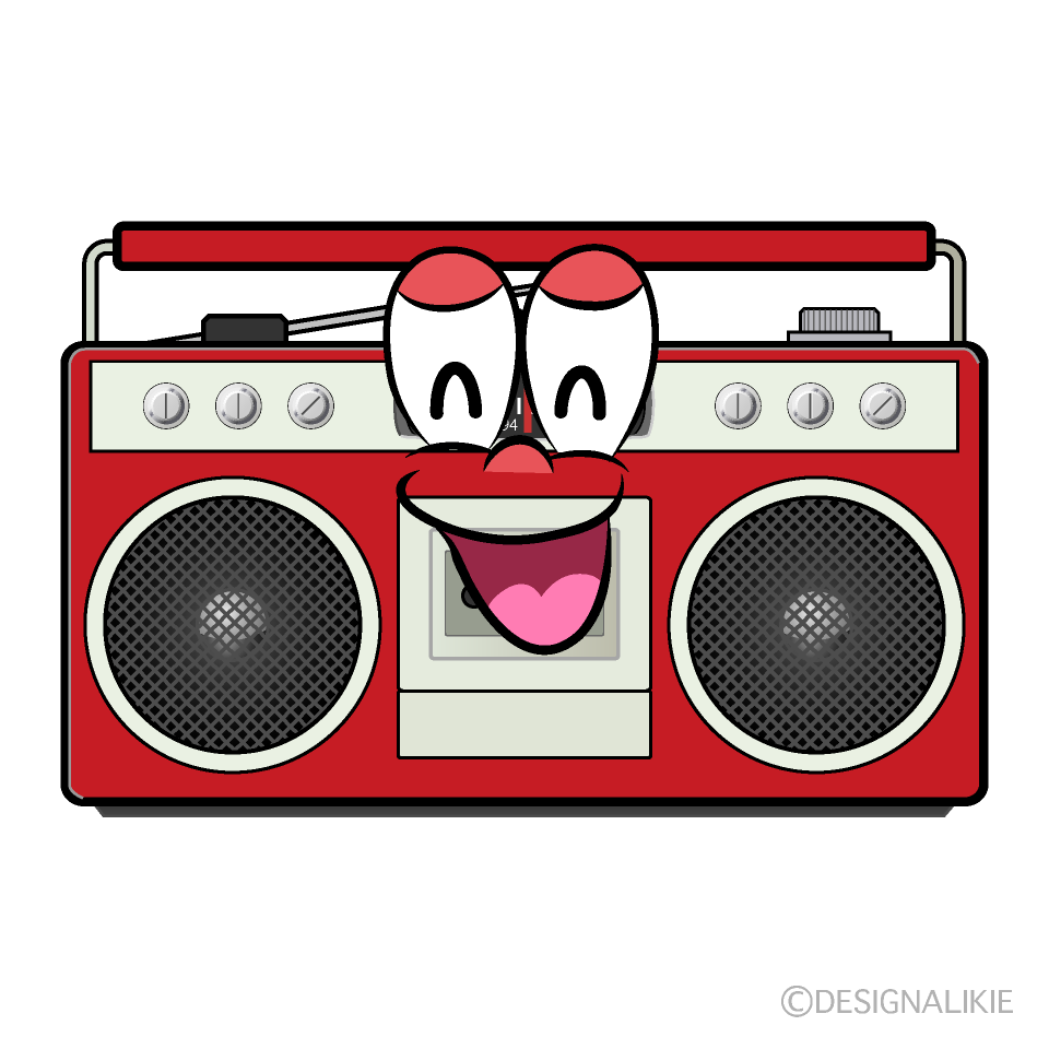 Smiling Raido Cartoon Character Image