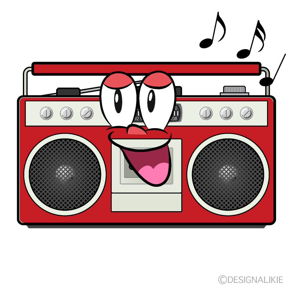 Singing Raido Cartoon Character Image