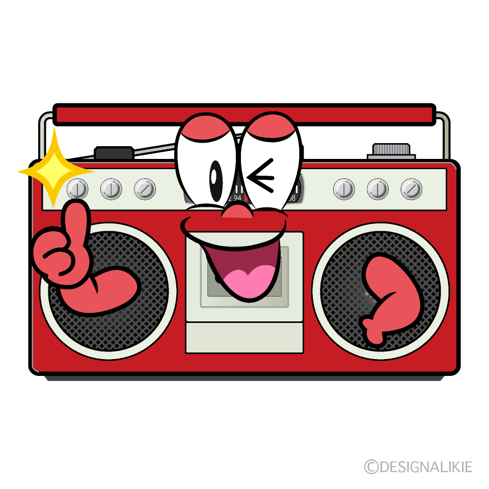 Thumbs up Raido Cartoon Character Image