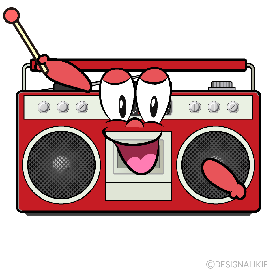 Speaking Raido Cartoon Character Image