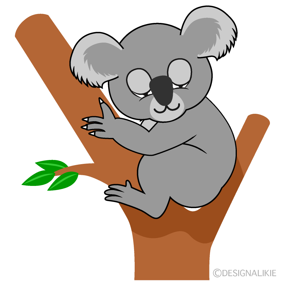 Free Sleeping Koala Cartoon Image｜Charatoon