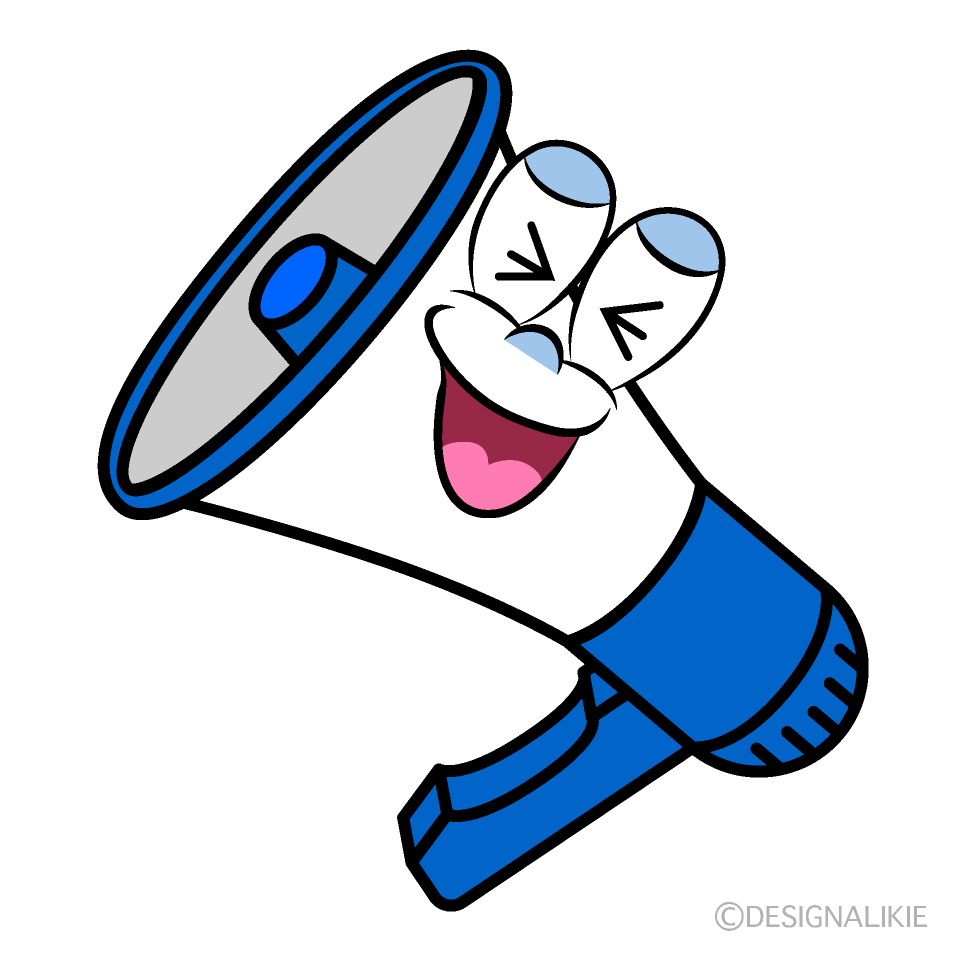 Laughing Megaphone Cartoon Character Image