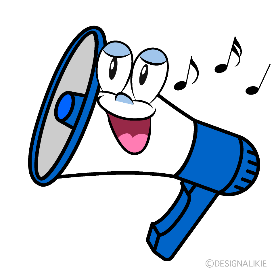 Singing Megaphone Cartoon Character Image