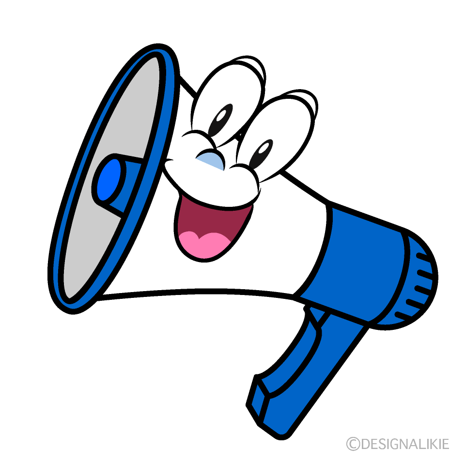 Surprising Megaphone Cartoon Character Image