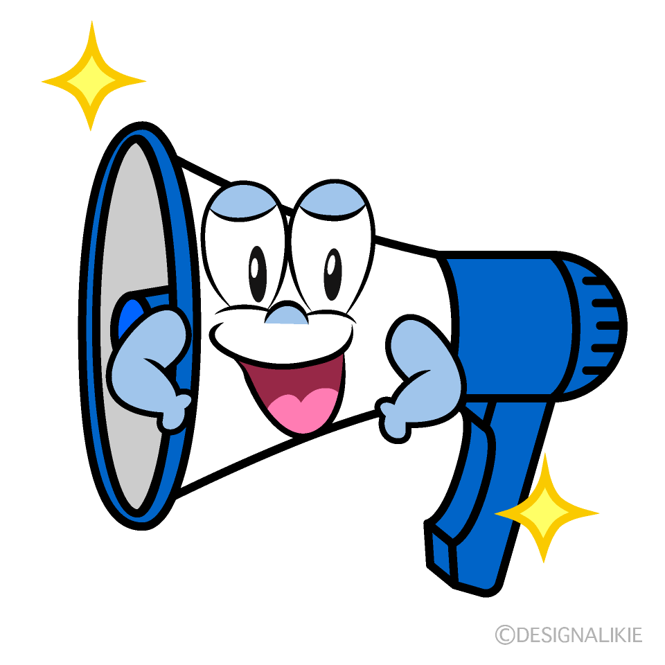 Glitter Megaphone Cartoon Character Image