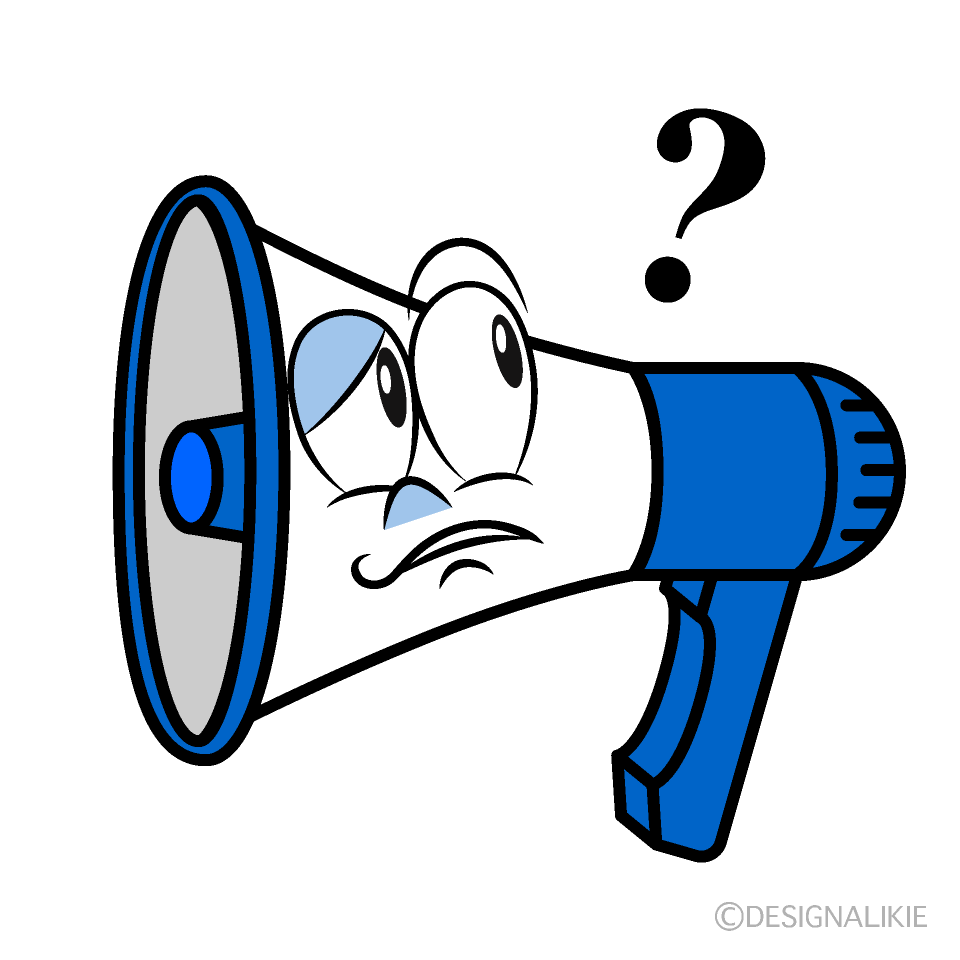 Thinking Megaphone Cartoon Character Image