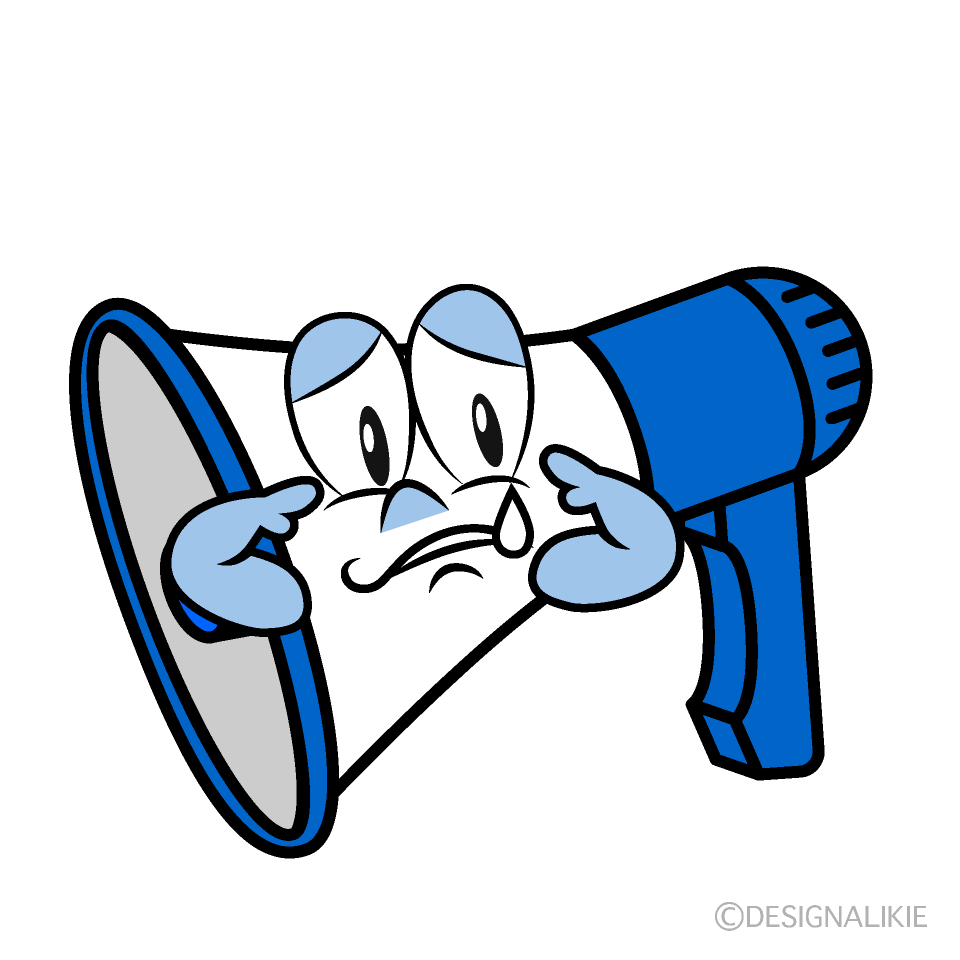 Sad Megaphone Cartoon Character Image