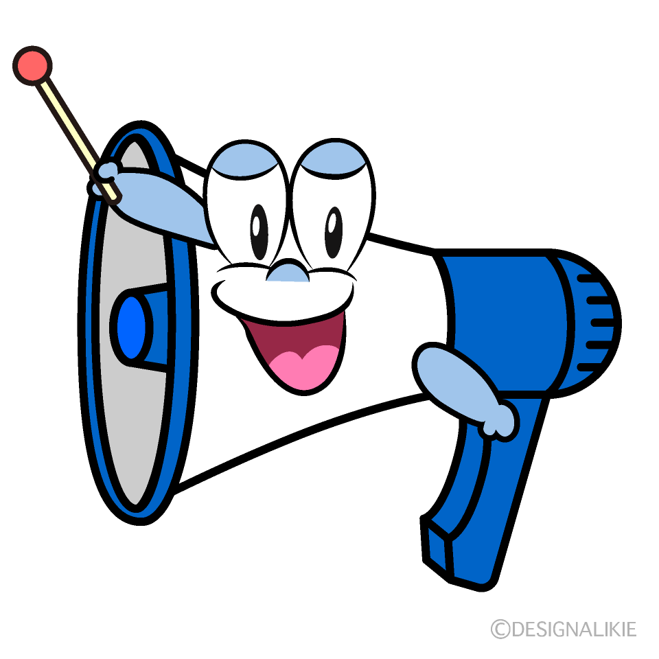 Speaking Megaphone Cartoon Character Image