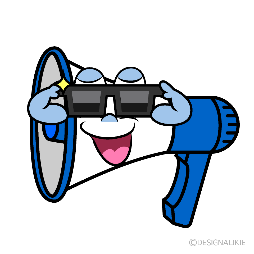 Cool Megaphone Cartoon Character Image